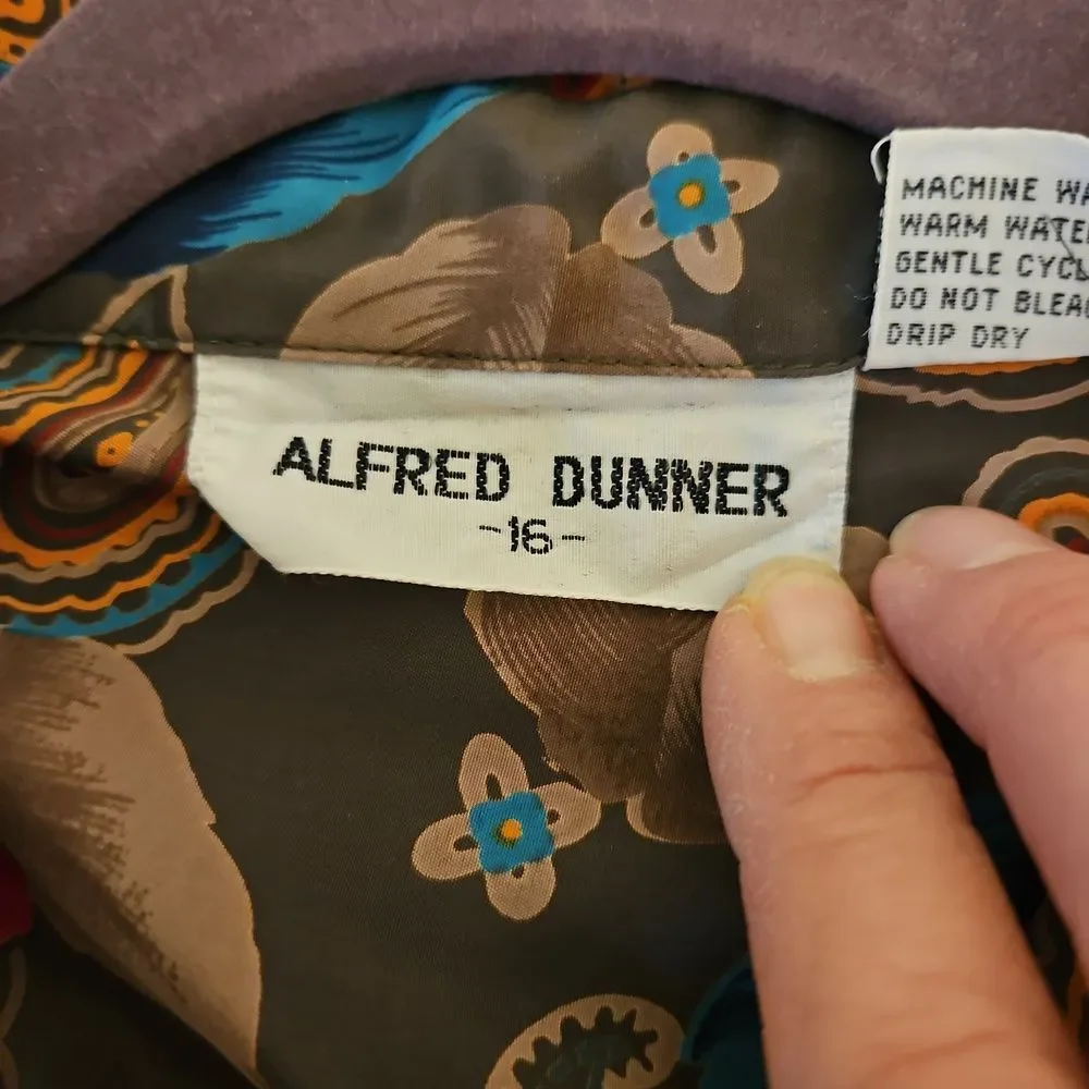 Alfred Dunner Colorful Paisley Floral Button-Up Shirt